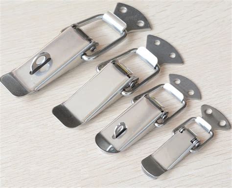 Hasp,90 * 46mm Stainless Steel Spring Toggle Latch Catch 